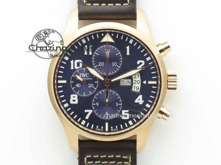 MIROTIME 0523 Sleek Pilot Chrono 377721 “Le Petit Prince” RG ZF 1:1 Best Edition on Brown Leather Strap A 7182
